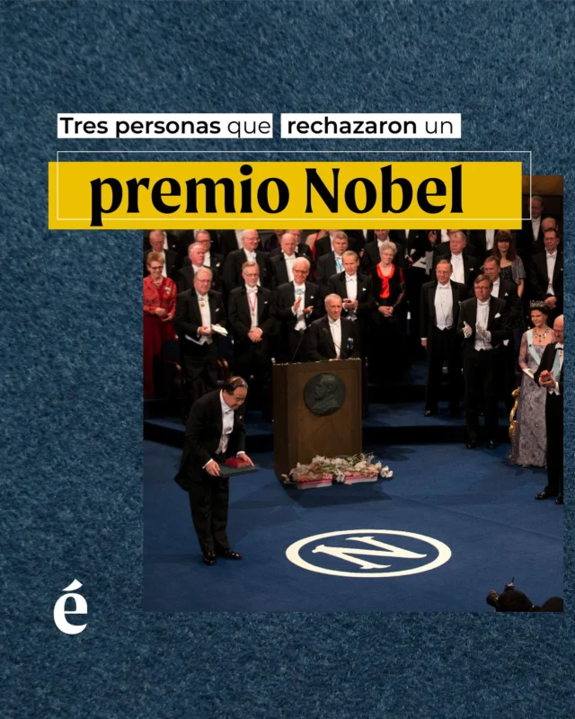 Desde 1901, todos los años se entrega el premio Nobel en sus seis categorías: física, química, fisiología o medicina, literatura, paz y economía.

Este galardón fue creado por el ingeniero sueco Alfred Nobel, quien en su testamento, redactado en 1895, destinó su fortuna a la creación de un fondo para premiar anualmente a personas que hicieran contribuciones destacadas. 

Además del gran reconocimiento internacional, los ganadores reciben una medalla de oro, un diploma y la suma económica de aproximadamente un millón de dólares.

Pero, ¿sabías que hubo ganadores que rechazaron el premio?